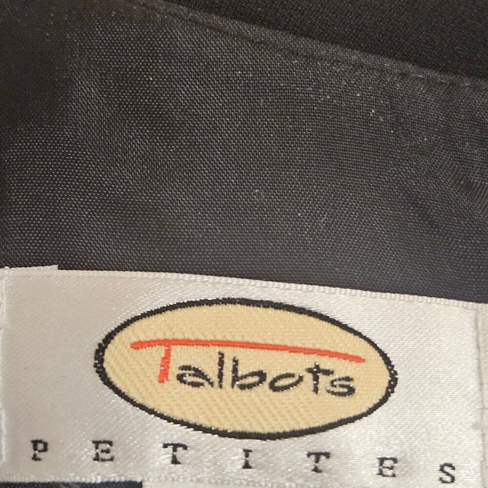 Talbots Petites Black Sheath Dress Womens 12 Short Sleeve V Neck Lined Career - Picture 6 of 9